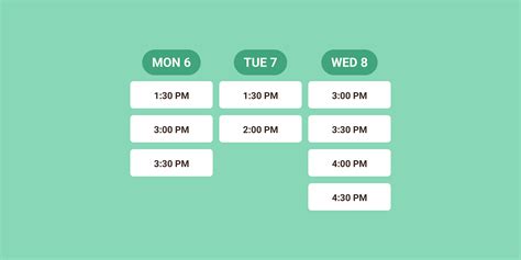 etc schedule